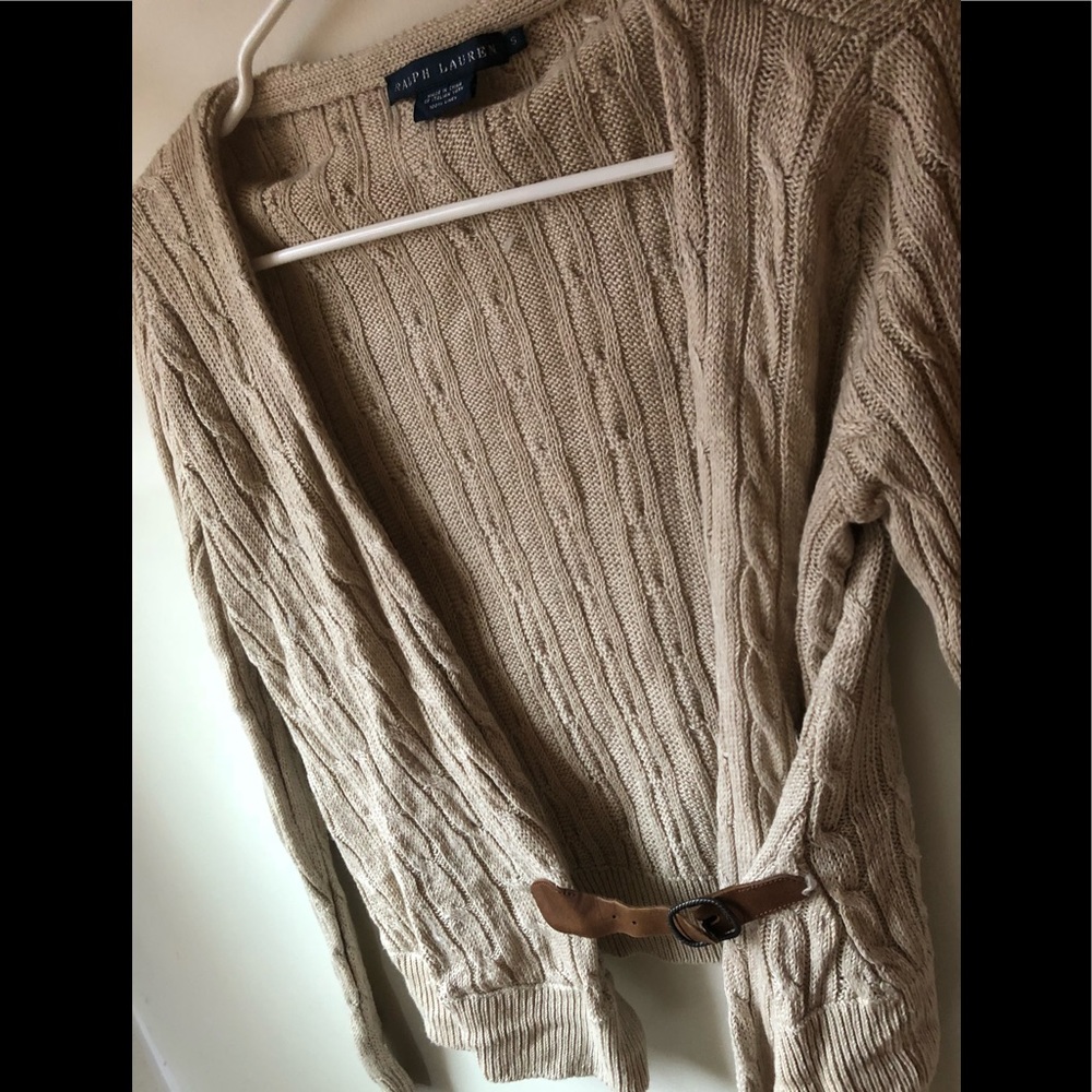 Oatmeal belted cardigan